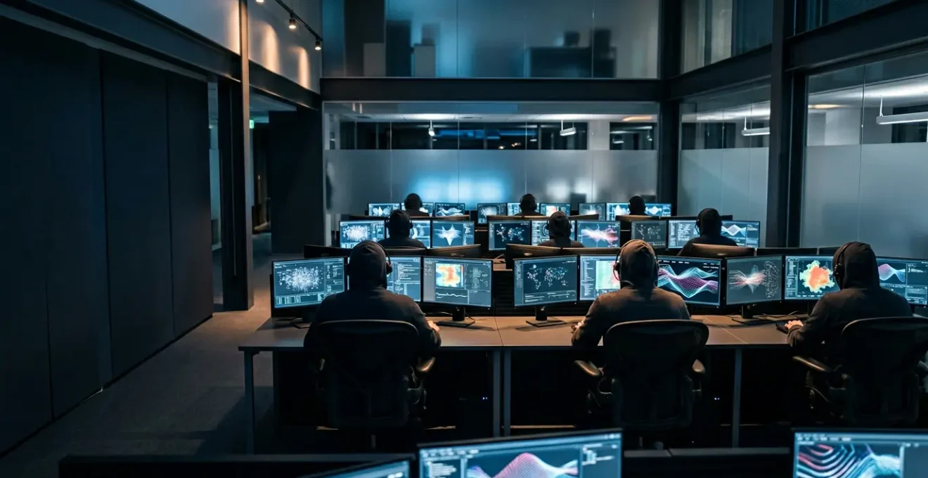 Centre de cybersécurité en situation de crise avec équipes mobilisées