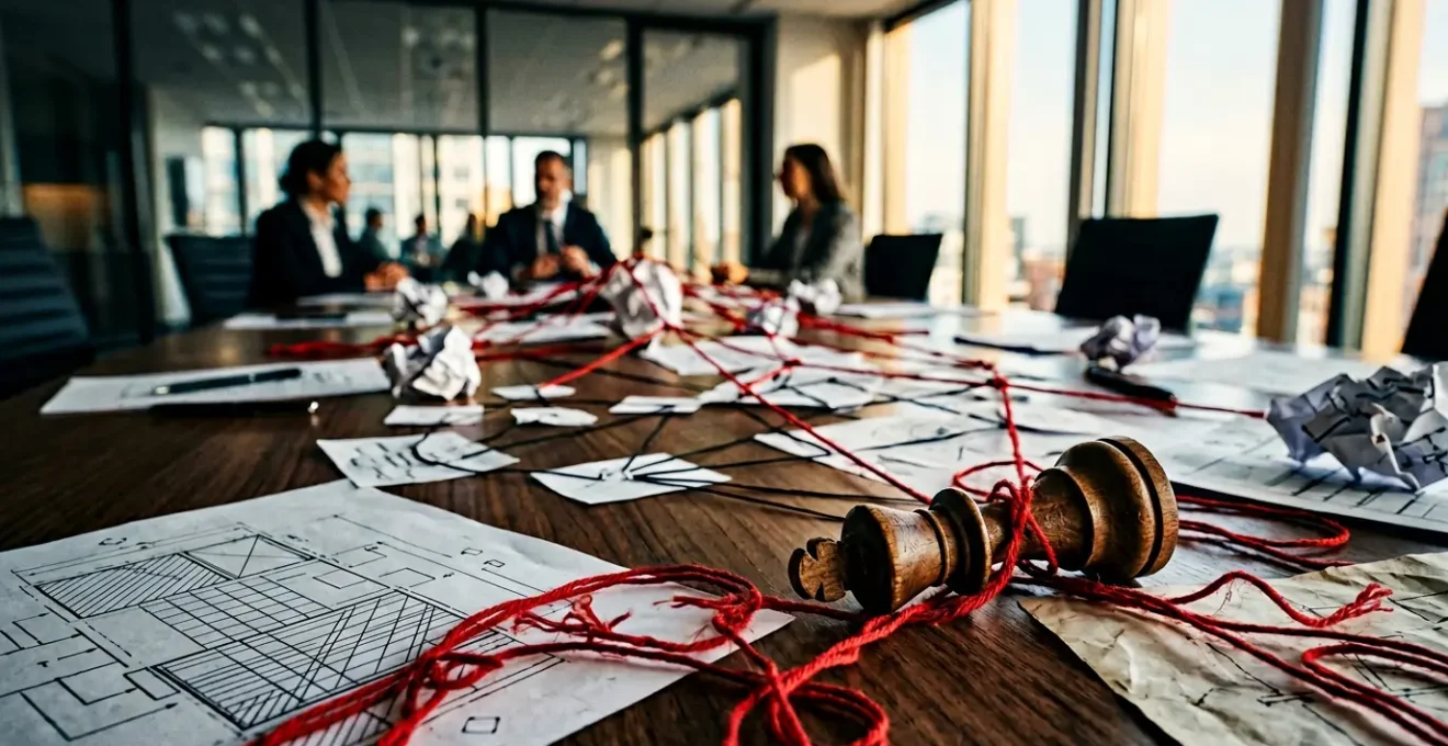 Représentation symbolique de l'échec d'un projet de transformation numérique dans une PME