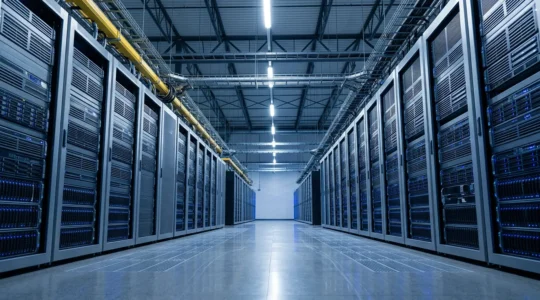 Infrastructure technique de serveurs connectés illustrant la haute disponibilité pour l'e-commerce