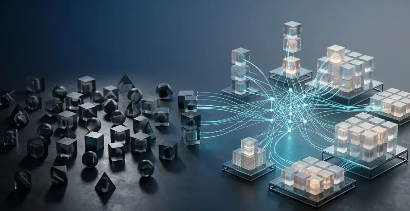 Visualisation conceptuelle de l'intelligence artificielle appliquée à l'optimisation des stocks en entreprise