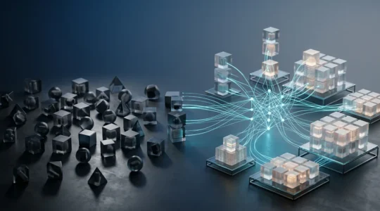 Visualisation conceptuelle de l'intelligence artificielle appliquée à l'optimisation des stocks en entreprise