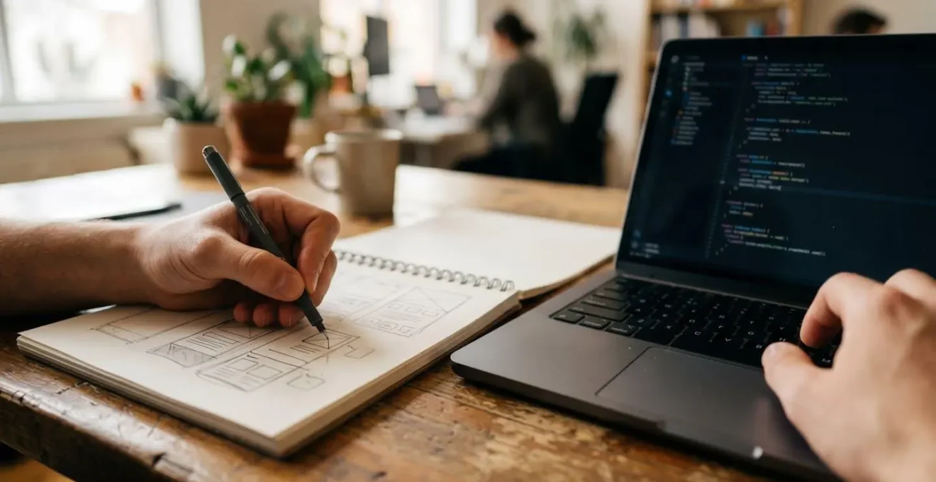 Collaboration en binôme entre designer et développeur sur un système de design partagé